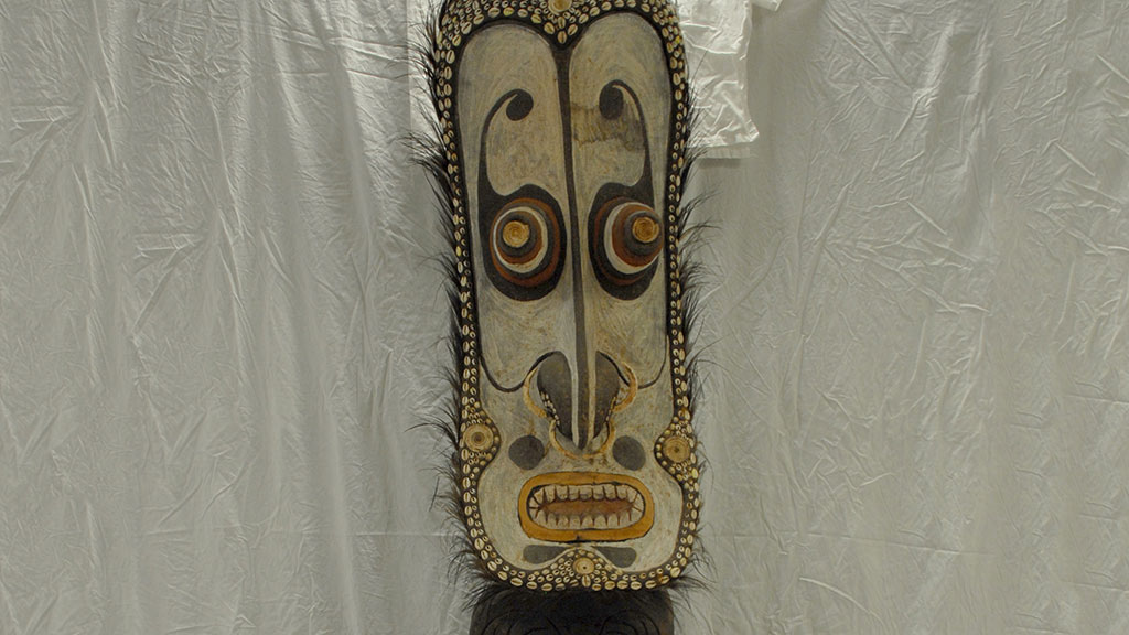 Large carved wooden figure