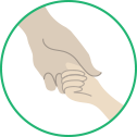 interlocked hands pictograph